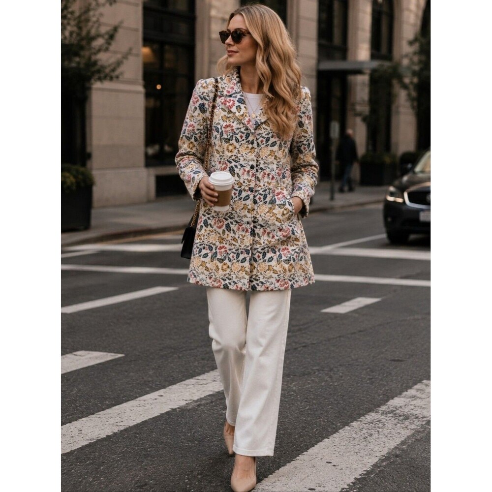 Gal Meets Glam Floral Jacquard Jacket NWT Medium *RARE* Unicorn